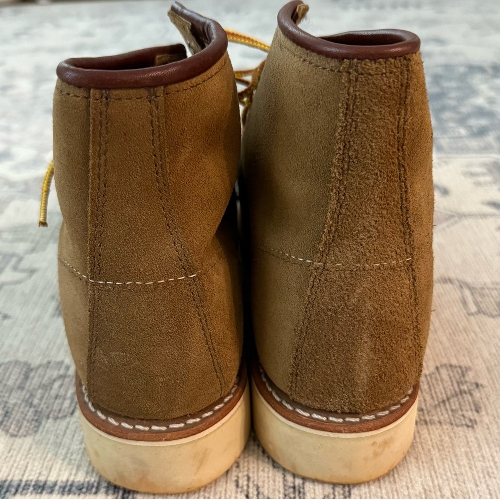 Red Wing Shoes Women’s Classic Moc Short Boots in Olive Suede Leather 9.5 - Picture 5 of 12